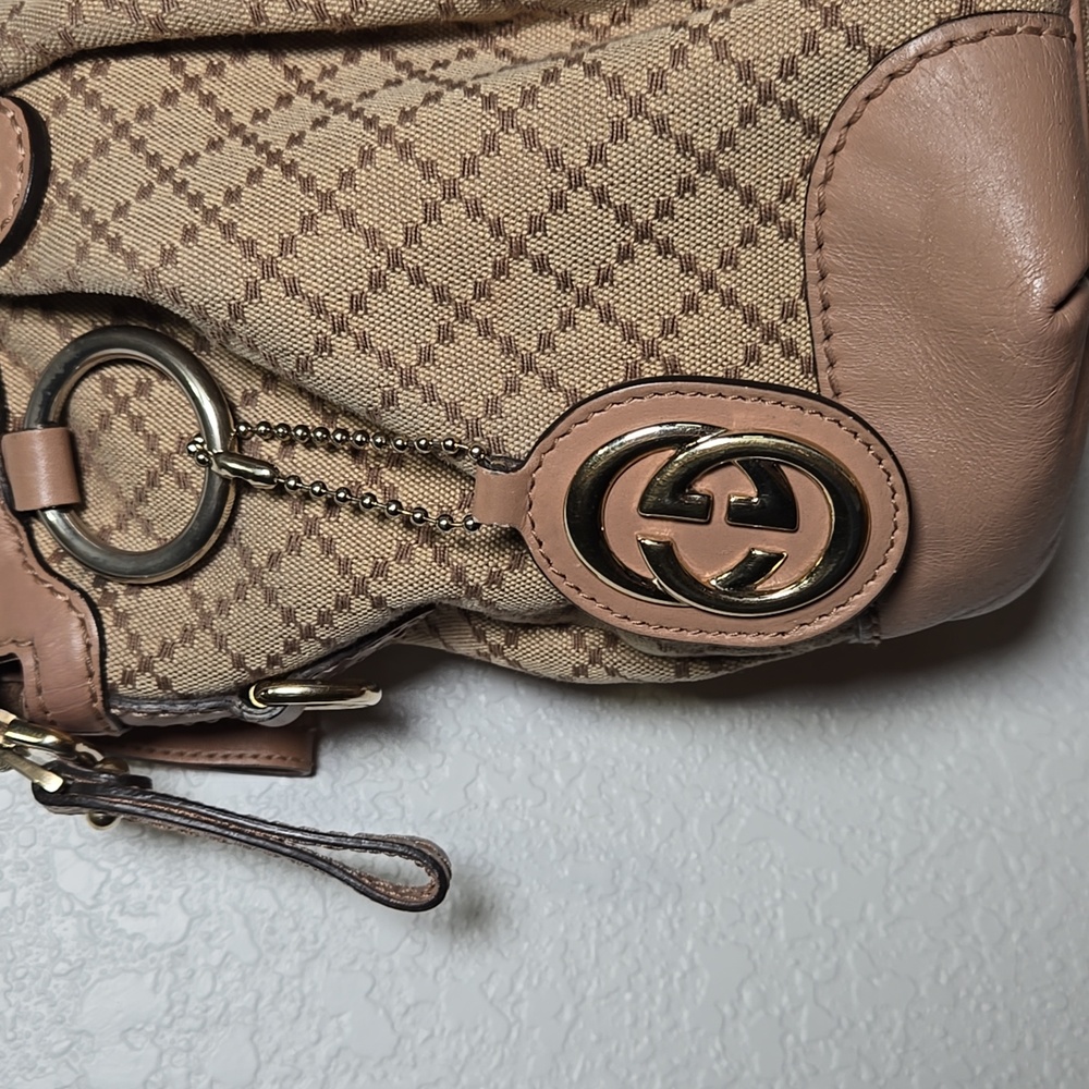 GUCCI Diamante Sukey Canvas Satchel - Picture 2 of 4